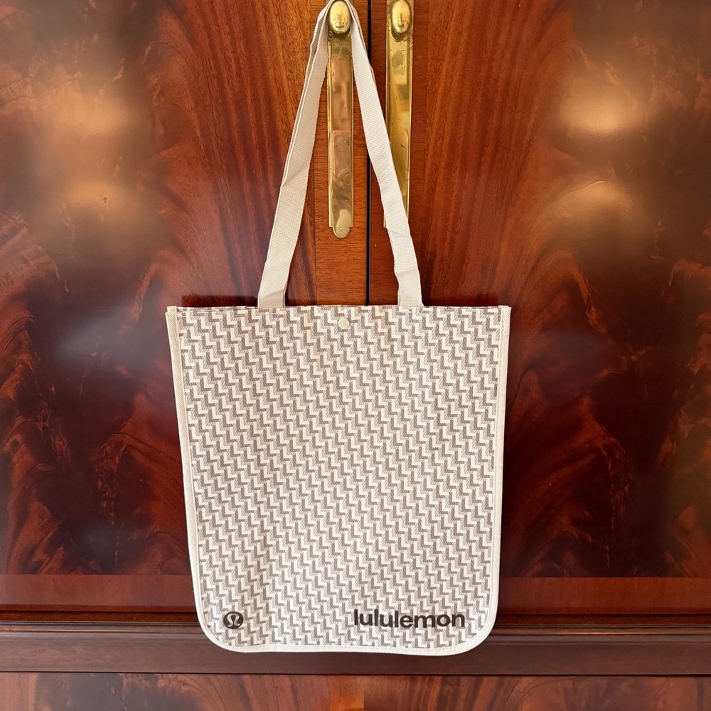 New lululemon Large Reusable Shopper Tote Bone Jacquard